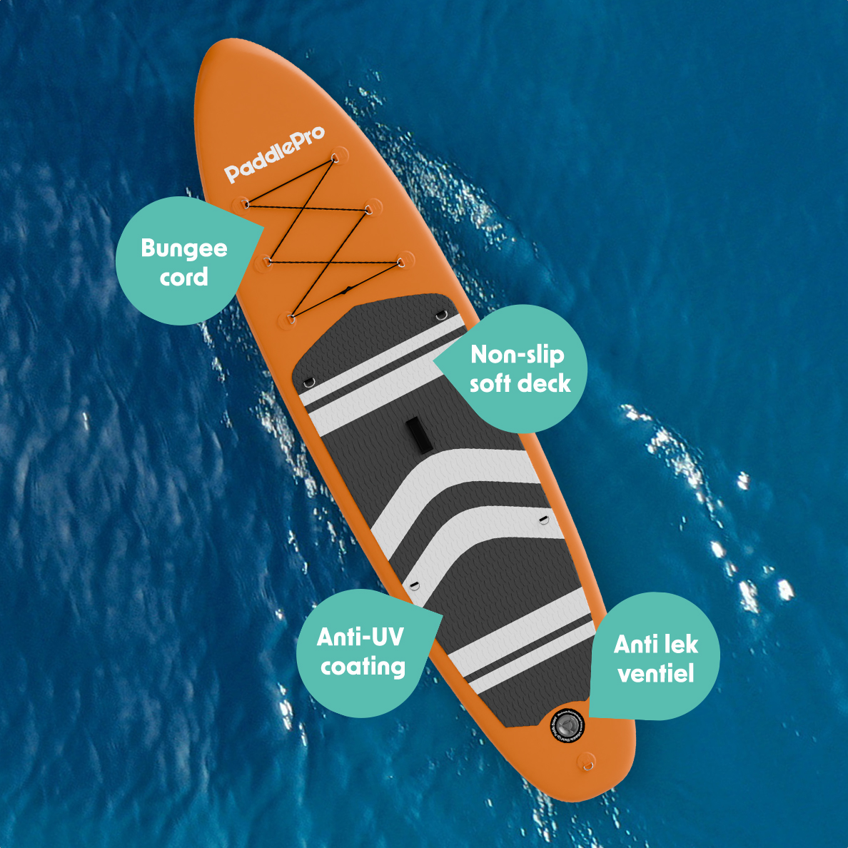 SUP Board Complete Set 320x81cm Oranje bestellen? | LifeGoods